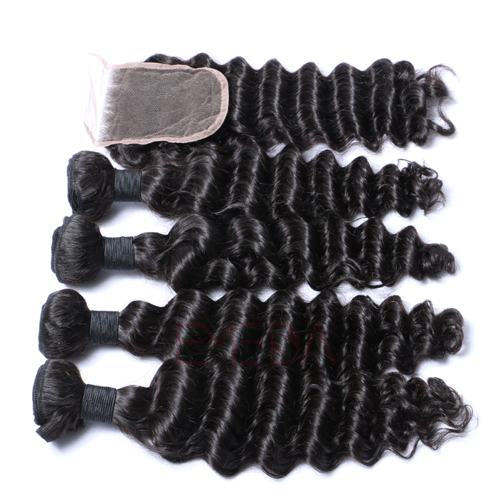 EMEDA Free Style Brazilian Hair Lace Closure kinky curly Baby hair 4